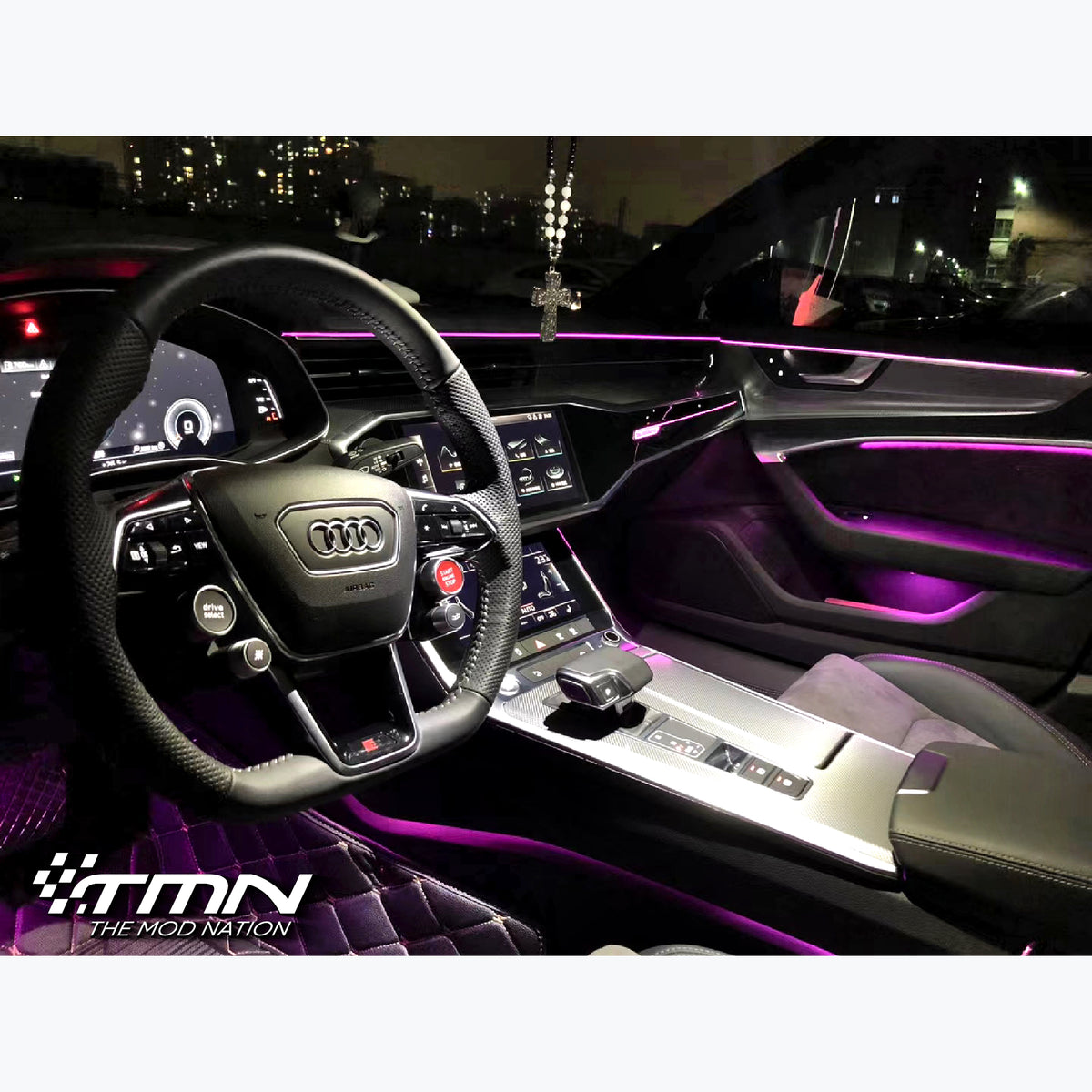 Audi 純正 RS スタイル フラットボトム ステアリングホイール A6/A7