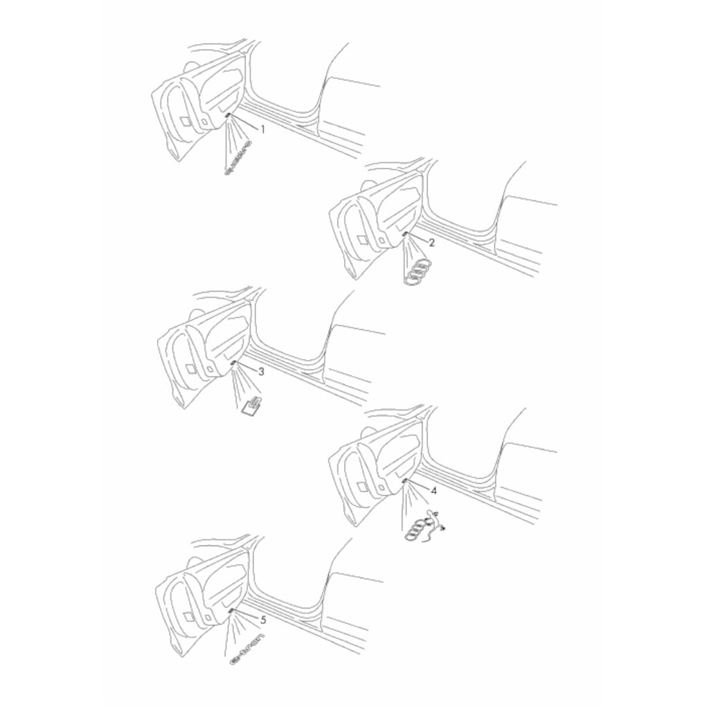 Audi 純正 LED ドアエントリーライト セット Four Rings – TMN Auto Parts