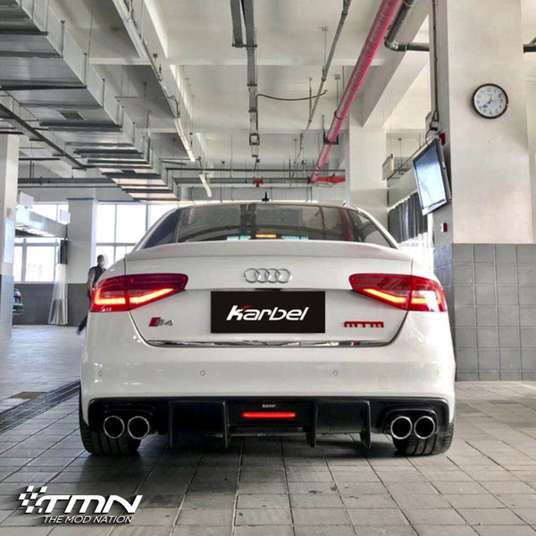 A4/S4 (B8) セダン リアディフューザー ブレーキライト付き (カーボン)