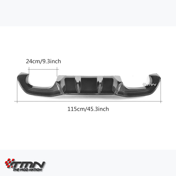 カーボン Big Fin リアディフューザー, BMW M2, F87, クーペ