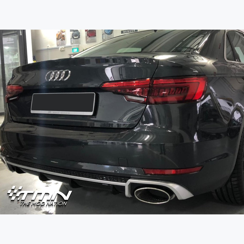 A4/S4 (B9) RS スタイル リアディフューザー (デュアルパイプ）