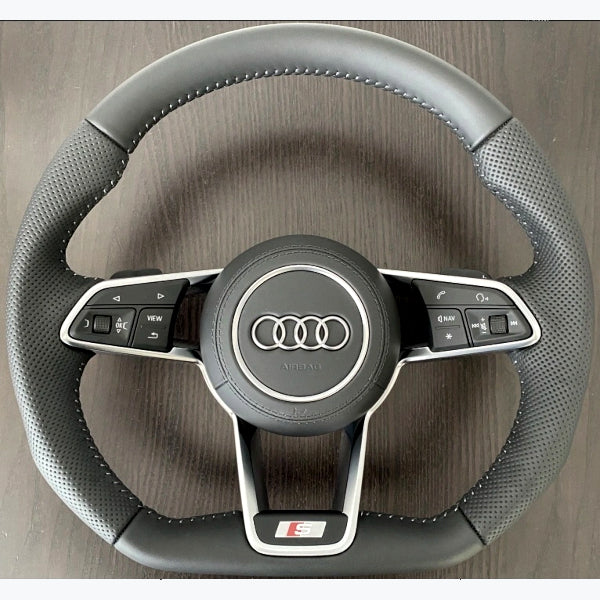 Audi 純正 TTS スタイル フラットボトム ステアリングホイール A3/A4 ...